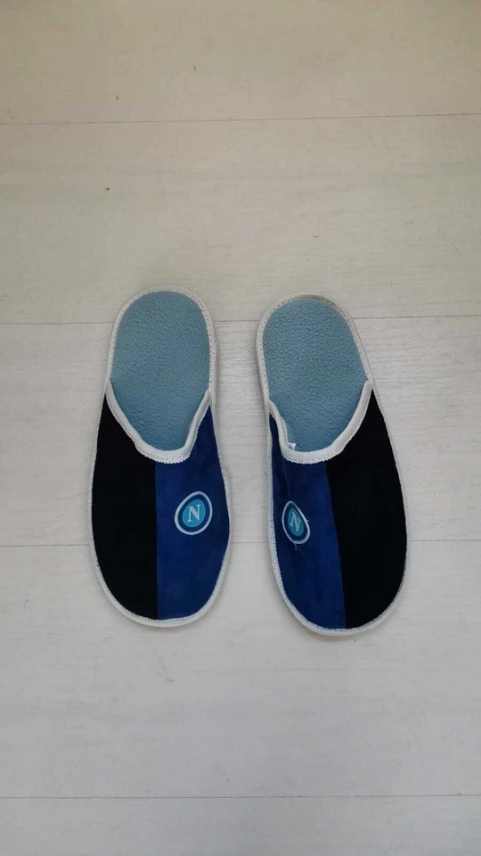 2560/886 NAPOLI PANTOFOLE FINTO CAMOSCIO TOMAIA GOMMA CIABATTE CASA VIAGGIO