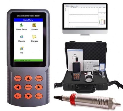 Portable Ultrasonic Hardness Tester with 98N Range HV50~1599, HRC20~68, HB85~650