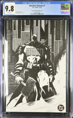 Absolute Batman #1 CGC 9.8 DC Comics 2nd Print 1:25 Sketch Cover Incentive 