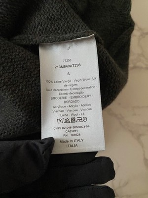 New Christian DIOR HOMME Men's Atelier Wool Sweater Knit Pullover