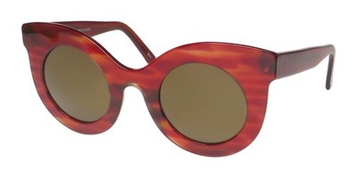 NEW ANDY WOLF MILLICENT SUNGLASSES FULL-RIM G RED PLASTIC OVERSIZED WOMENS
