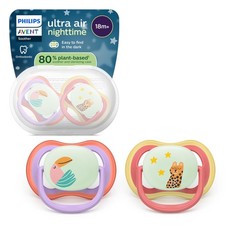 Philips Avent Ultra Air Nighttime Soothers - Orthodontic Design, for Babies 18 M