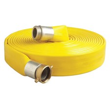 1-1/2" Id X 50 Ft Pvc Water Discharge Hose 200 Psi Yl, 45Du15