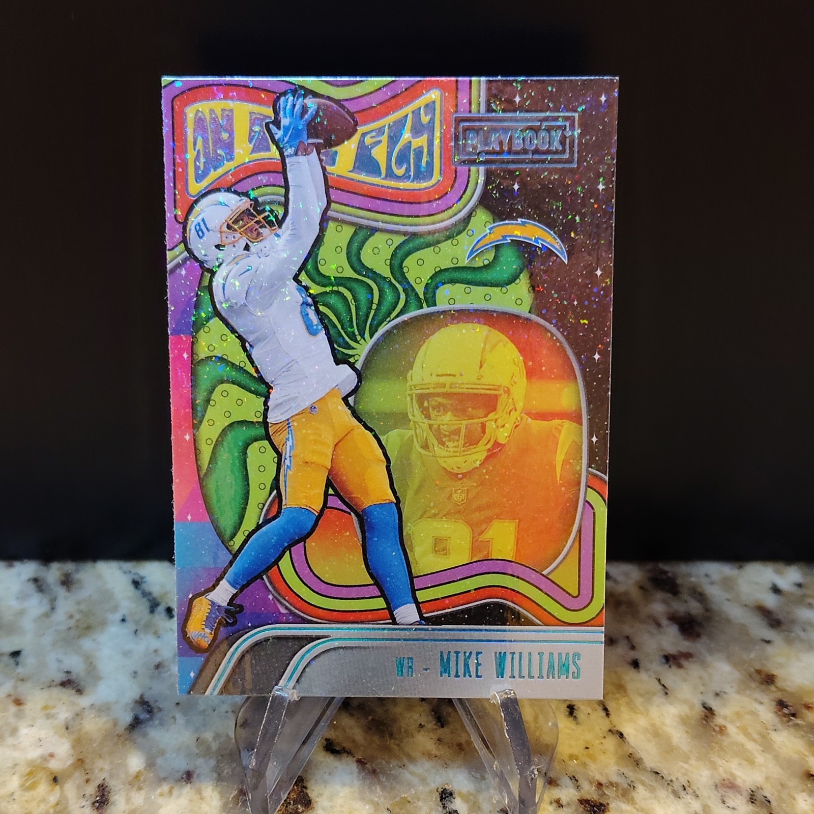 Mike Williams 2022 Panini Playbook On the Fly CASE HIT Insert #OTF-10 Chargers