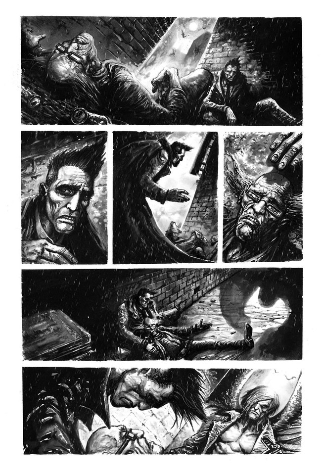 Clint Langley Church of Hell 8p9 Original art 2000AD Comic Art