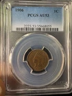 1906 Indian Head Cent PCGS AU53