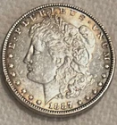 1887 P Morgan AU very nice, could go either way, free shipping Sigma tested +