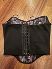 BNWT Gorgeous Black Floral SHEIN BAE boned corset basque top size Small S 4 — photo 2