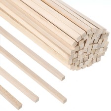 70Pcs 1/4" x 12" Balsa Wood Sticks, Square Dowel Rods 1/4"×12"-70PCS, wooden 