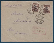 LETONIA: 1920 Cubierta de Liepaja con Sc. 87 a Suecia - rara vez visto en cubierta