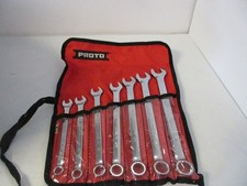 7 Pc Long Chrome Proto Made Usa Sae Combination Wrench Set 38-34 7 Pc Long Chrome Proto Made Usa Sae Combination Wrench Set 38-34