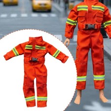 1/6 Actionfigurenkleidung DIY Puppen-Anziehset Feuerwehranzug