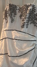 white wedding dress ball gown uk size 6/8 american 2xs Beaded
