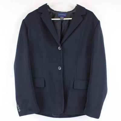 Charter Club Blazer Femme 2 Boutons Bleu Marine Taille 16 Bureau - Photo 1/4