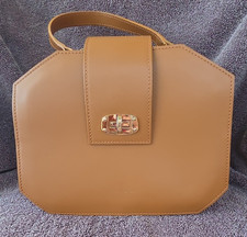 Borsa Chiara Ferretti marrone tracolla manico superiore chiusura girevole zip foderata tasche interne