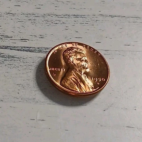 1950-D BU Blazing Red! Lincoln Wheat Cent ~ Free Shipping! #2