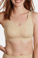  98 Evelyn  Bobbie The Defy Wireless Bra, Sand, Size M