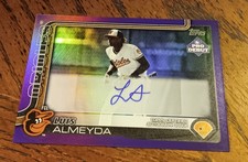 2025 Topps Pro Debut Purple Foil Autograph Card PD-49 Luis Almeyda Prospect /299