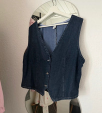 Damen Jeansweste Blau Gr. XS Baumwolle Kurz �...