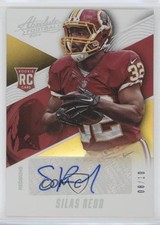2014 Panini Absolute Rookie Auto Spectrum Platinum 8/10 Silas Redd #164 0v1