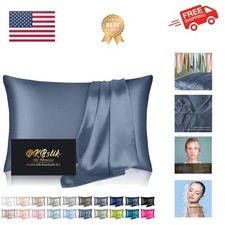 Silk Pillowcase for Hair and Skin, Mulberry Silk Pillow Cases Standard Size, ...