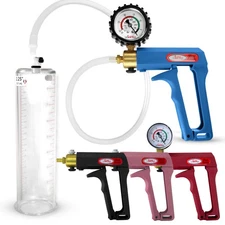 LeLuv Penis Pump MAXI Blue/Purple Handle | 9"/12" Length x 1.35"-5.00" Diameter