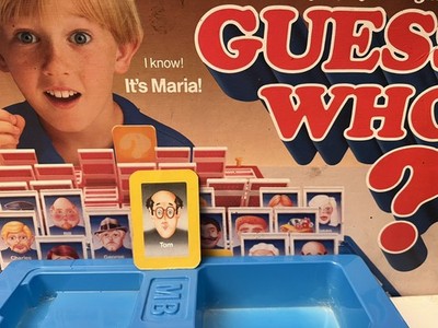 Tom gelbe Karte aus Ersatzteilen Vintage 1987 Milton Bradley Guess Who Brettspiel -- Gesicht