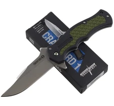 Cold Steel Crawford Model 1 Linerlock Folding Pocket Knife Black Green Handle