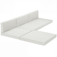 Outsunny 7-Piece Patio Furniture Cushions Water-Repellent 60x60cm, Cream