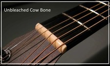 MusicianAtHeart UNBLEACHED Slotted Bone Nut for ALVAREZ Guitar Real Bone