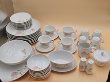 VTG Mid-Century Modern 'Franciscan Pink-a-Dilly Ceramic Dinnerware set 44 Pcs.