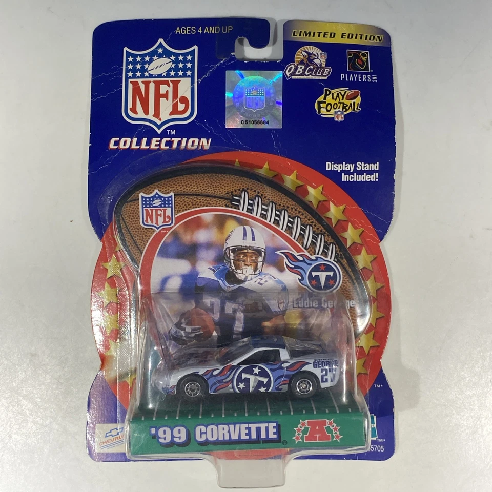 (4) Hasbro Winner's Circle Tim Couch/ETC NFL Cleveland Browns '99 Corvette. 1:64 - Image 3 of 4