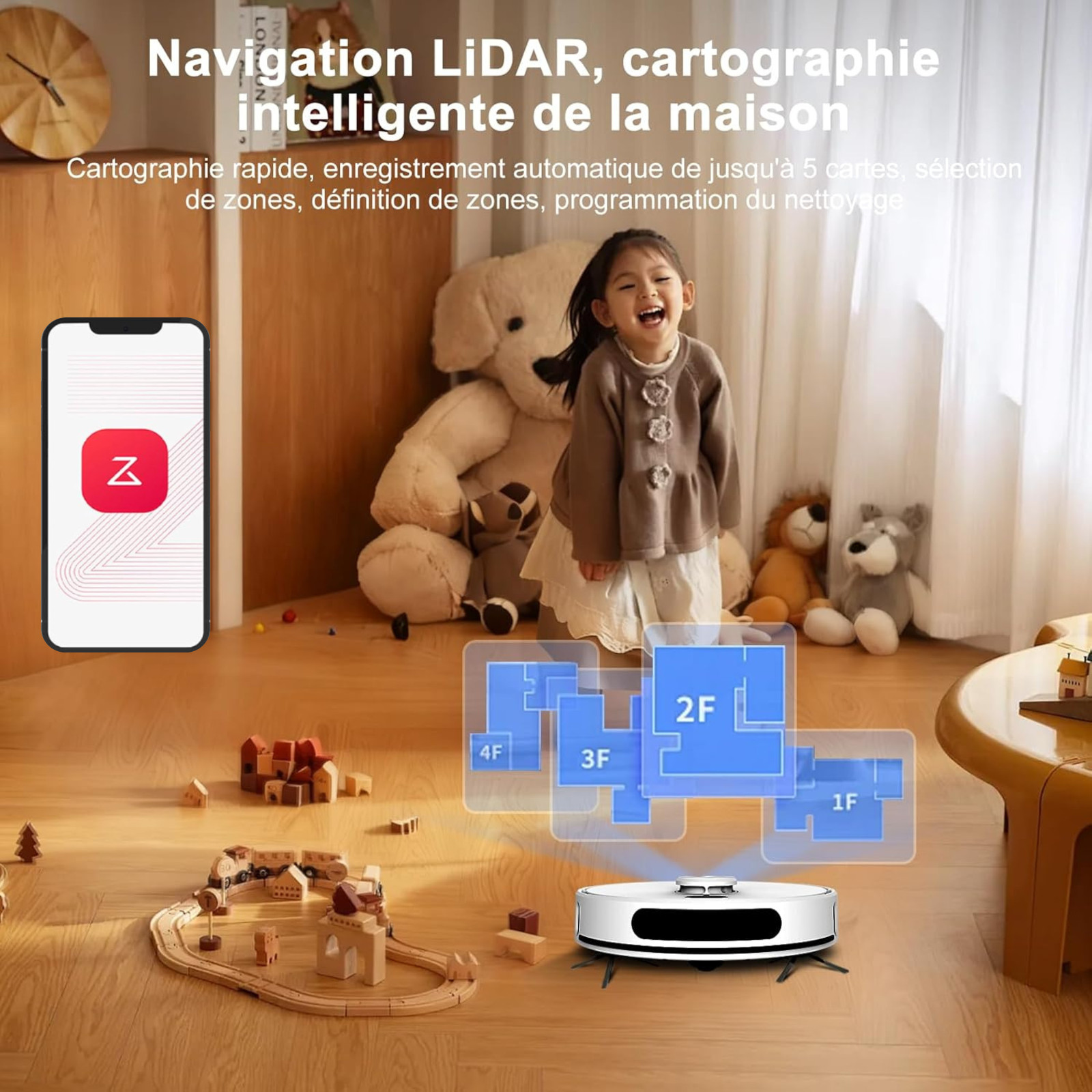 aspirateur robot cartographie laser – caractéristiques techniques