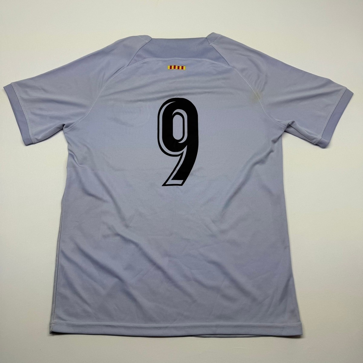 FC Barcelona 2022-23 Third Jersey Grey Red Blue Spotify Number 9