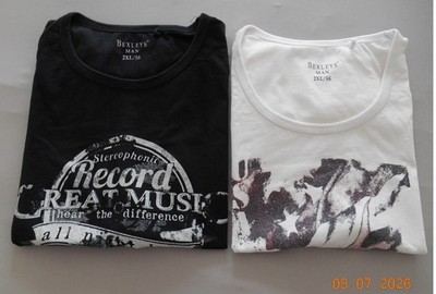 2er-Pack BEXLEYS MAN Herren ärmellose T-Shirts Tanktops Gr. 2XL/56, mit Aufdruck