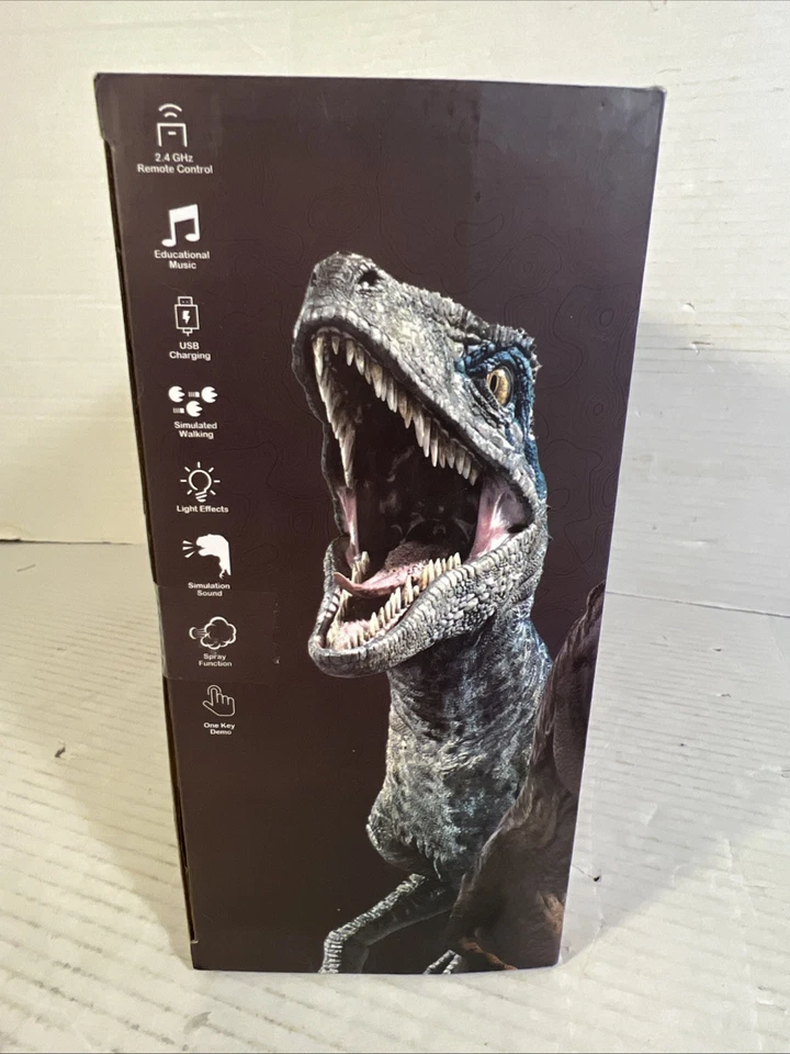 Remote Control Dinosaur Kids Rc Dinosaur Toys Toy NIB VelociRaptor - Image 4 of 4