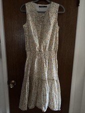 lauren ralph lauren sleeveless floral print fit and flare midi dress sz 6 