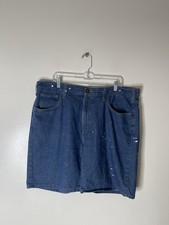 Y2K 2000s Carhartt Paint Splattered Denim Shorts Mens Size 40