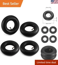 4 pcs Wheelbarrow Inner Tube Replacement 4.10 3.50-4 For Lawn Movers, Hand Tr...