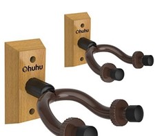 Guitar Wall Mount 2 Pack Wood Guitar Hanger for Safe Storage and Display Sturdy