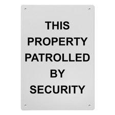 This Property Patrolled By Security Sign, 8.5 x 11 in", Guarded Area Sign