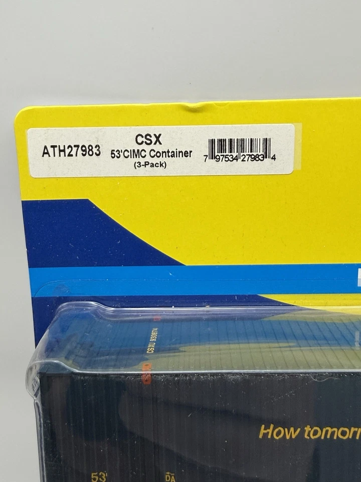 HO Athearn CSX 53’ CIMC Container 3-Pack ATH27983 – Factory Sealed RTR - Image 2 of 2