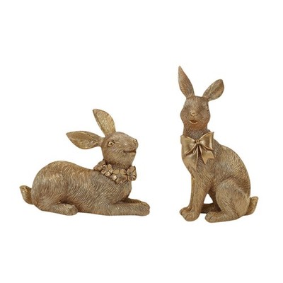 2 Stück Osterhasen-Statuen, Osterhasen-Figuren für den Eingangsbereich,