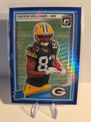 2025 Donruss Optic - Savion Williams - Rated Rookie - Blue Hyper - Packers