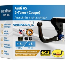 ANHÄNGERKUPPLUNG vert. abnehmbar für Audi A5 F53, F5P 16-23 +7pol E-Satz ABE