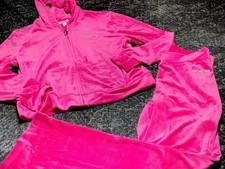 JUICY COUTURE Velour OG Bling Tracksuit Set in Watermelon Pink Size Xl top M pnt
