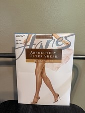 Hanes Absolutely Ultra Sheer Pantyhose Size A Barely There Control Top NOS