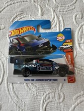 Hot Wheels Ford F-150 Lightning Supertruck Truckin Along 2026 Short Card Blue