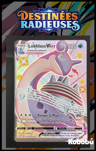Lokhlass – Coffret 10 Cartes Pokémon VMAX SV111/SV122 Full Art Chromatique – Épée Et Bouclier Destinées Radieuses