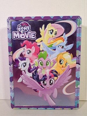 my little pony movie tin lunch box with poster colouring sheet